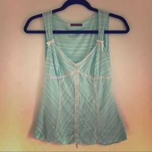 Planet Funk Blue and White Tank
